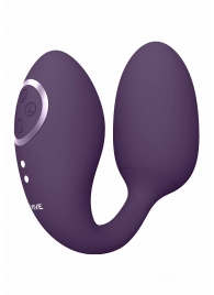 Фиолетовое виброяйцо с дополнительной клиторальной стимуляцией Aika - Shots Media BV
