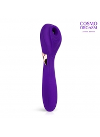 Фиолетовый вакуумный стимулятор с вибрацией - 18,4 см. - Cosmo