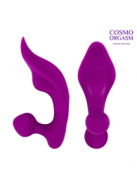 Фиолетовый массажёр с 9 режимами вибрации и пультом ДУ - Cosmo