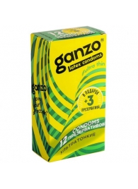 Ультратонкие презервативы Ganzo Ultra thin - 15 шт. - Ganzo - купить с доставкой в Ростове-на-Дону
