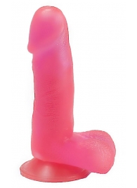 Розовый стимулятор в форме фаллоса на присоске - 15,5 см. - LOVETOY (А-Полимер)