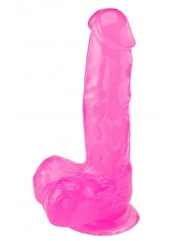 Розовый реалистичный фаллоимитатор - 18 см. - Devi