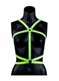 Портупея Body Harness с неоновым эффектом - размер L-XL - Shots Media BV - купить с доставкой в Ростове-на-Дону