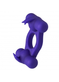 Фиолетовое эрекционное виброкольцо с двумя моторами Silicone Rechargeable Triple Orgasm Enhancer - California Exotic Novelties - в Ростове-на-Дону купить с доставкой