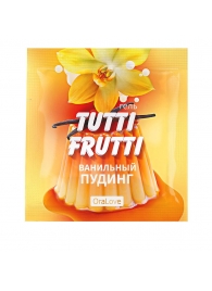 Пробник гель-смазки Tutti-frutti со вкусом ванильного пудинга - 4 гр. - Биоритм - купить с доставкой в Ростове-на-Дону