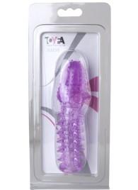 Фиолетовая насадка, удлиняющая половой член - 13,5 см. - Toyfa Basic - в Ростове-на-Дону купить с доставкой