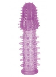 Фиолетовая насадка, удлиняющая половой член - 13,5 см. - Toyfa Basic - в Ростове-на-Дону купить с доставкой