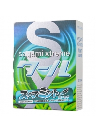 Презервативы Sagami Xtreme Mint с ароматом мяты - 3 шт. - Sagami - купить с доставкой в Ростове-на-Дону