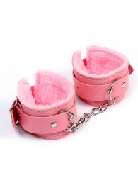 Стильные розовые наручники с мягкой подкладкой - Сима-Ленд - купить с доставкой в Ростове-на-Дону