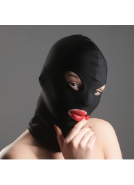 Черная эластичная маска БДСМ с прорезями для глаз и рта - Сима-Ленд - купить с доставкой в Ростове-на-Дону
