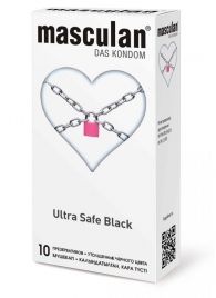 Ультрапрочные презервативы Masculan Ultra Safe Black - 10 шт. - Masculan - купить с доставкой в Ростове-на-Дону