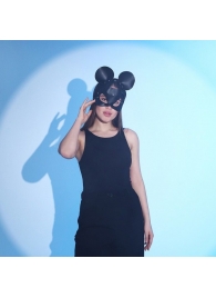 Пикантная черная маска «Озорная мышка» с заклепками - Сима-Ленд - купить с доставкой в Ростове-на-Дону