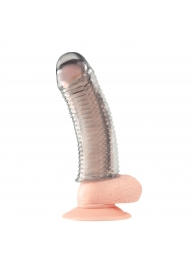 Текстурированная насадка на пенис Clear Textured Penis Enhancing Sleeve Extension - 16,5 см. - BlueLine - в Ростове-на-Дону купить с доставкой