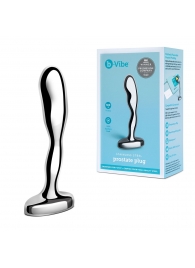 Стальной стимулятор простаты Stainless Steel Prostate Plug - 11,5 см. - b-Vibe - в Ростове-на-Дону купить с доставкой