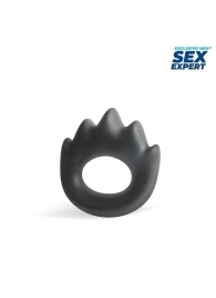 Черное эрекционное кольцо в форме пламени - Sex Expert - в Ростове-на-Дону купить с доставкой