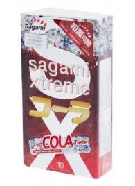 Ароматизированные презервативы Sagami Xtreme COLA - 10 шт. - Sagami - купить с доставкой в Ростове-на-Дону