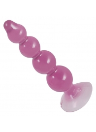Розовый анальный стимулятор-ёлочка Anal Beads - 13 см. - Orion