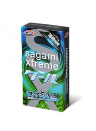 Презервативы Sagami Xtreme Mint с ароматом мяты - 10 шт. - Sagami - купить с доставкой в Ростове-на-Дону