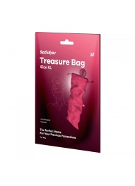 Розовый мешочек для хранения игрушек Treasure Bag XL - Satisfyer - купить с доставкой в Ростове-на-Дону