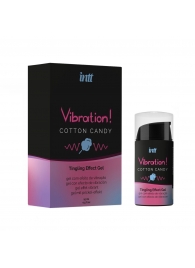 Жидкий вибратор Vibration Cotton Candy с ароматом сахарной ваты - 15 мл. - INTT - купить с доставкой в Ростове-на-Дону