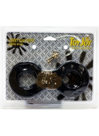 Меховые черные наручники с ключами - Toy Joy - купить с доставкой в Ростове-на-Дону