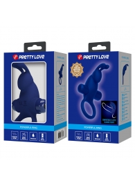 Синее эрекционное кольцо с выступом-зайчиком для стимуляции клитора - Baile - в Ростове-на-Дону купить с доставкой Синее эрекционное кольцо с выступом-зайчиком для стимуляции клитора - Baile - в Ростове-на-Дону купить с доставкой