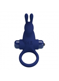 Синее эрекционное кольцо с выступом-зайчиком для стимуляции клитора - Baile - в Ростове-на-Дону купить с доставкой Синее эрекционное кольцо с выступом-зайчиком для стимуляции клитора - Baile - в Ростове-на-Дону купить с доставкой