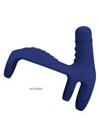 Синяя вибронасадка на пенис Vibrating Penis Sling - Baile - в Ростове-на-Дону купить с доставкой