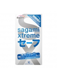 Презервативы Sagami Xtreme Ultrasafe с двойным количеством смазки - 10 шт. - Sagami - купить с доставкой в Ростове-на-Дону