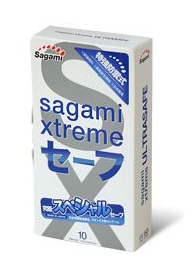 Презервативы Sagami Xtreme Ultrasafe с двойным количеством смазки - 10 шт. - Sagami - купить с доставкой в Ростове-на-Дону