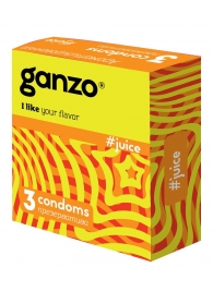 Ароматизированные презервативы Ganzo Juice - 3 шт. - Ganzo - купить с доставкой в Ростове-на-Дону