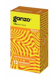 Ароматизированные презервативы Ganzo Juice - 12 шт. - Ganzo - купить с доставкой в Ростове-на-Дону