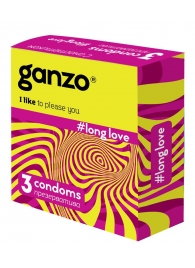 Презервативы с анестетиком для продления удовольствия Ganzo Long Love - 3 шт. - Ganzo - купить с доставкой в Ростове-на-Дону