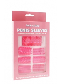 Набор из 7 розовых насадок на пенис ONE-A-DAY PENIS SLEEVES PINK - Seven Creations - в Ростове-на-Дону купить с доставкой