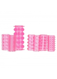 Набор из 7 розовых насадок на пенис ONE-A-DAY PENIS SLEEVES PINK - Seven Creations - в Ростове-на-Дону купить с доставкой