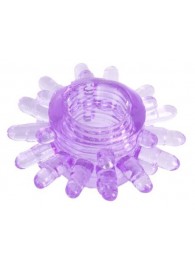 Фиолетовое гелевое эрекционное кольцо с шипиками - Toyfa Basic - в Ростове-на-Дону купить с доставкой