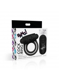 Черное эрекционное виброкольцо 28X Remote Control Vibrating Cock Ring   Bullet - XR Brands - в Ростове-на-Дону купить с доставкой