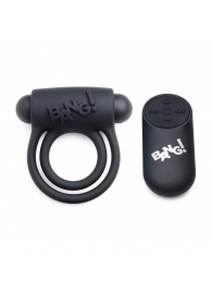 Черное эрекционное виброкольцо 28X Remote Control Vibrating Cock Ring   Bullet - XR Brands - в Ростове-на-Дону купить с доставкой