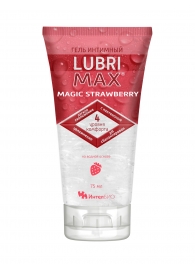 Интимный гель-смазка на водной основе Lubrimax Magic Strawberry - 75 мл. - ИнтелБИО - купить с доставкой в Ростове-на-Дону