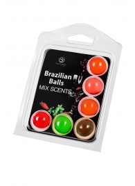 Набор из 6 шариков с ароматизированными массажными маслами Brazilian Balls - Secret Play - купить с доставкой в Ростове-на-Дону