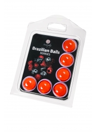 Набор из 6 шариков с массажным маслом Brazilian Balls с ароматом ягод - Secret Play - купить с доставкой в Ростове-на-Дону