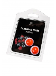 Набор из 2 шариков с массажным маслом Brazilian Balls с ароматом ягод - Secret Play - купить с доставкой в Ростове-на-Дону