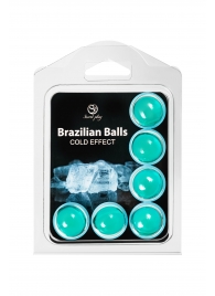 Набор из 6 шариков с массажным маслом Brazilian Balls с охлаждающим эффектом - Secret Play - купить с доставкой в Ростове-на-Дону