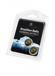 Набор из 2 шариков с массажным маслом Brazilian Balls с ледяным эффектом - Secret Play - купить с доставкой в Ростове-на-Дону