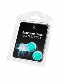 Набор из 2 шариков с массажным маслом Brazilian Balls с охлаждающим эффектом - Secret Play - купить с доставкой в Ростове-на-Дону