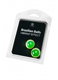 Набор из 2 шариков с массажным маслом Brazilian Balls с эффектом вибрации - Secret Play - купить с доставкой в Ростове-на-Дону