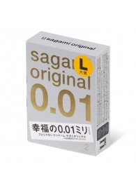 Презервативы Sagami Original 0.01 L-size увеличенного размера - 2 шт. - Sagami - купить с доставкой в Ростове-на-Дону