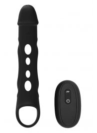 Черная насадка-удлинитель Vibrating Extender With Remote с вибрацией - Dream Toys - в Ростове-на-Дону купить с доставкой