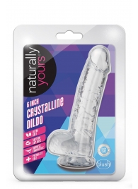 Прозрачный фаллоимитатор 6 Inch Crystalline Dildo - 15,2 см. - Blush Novelties