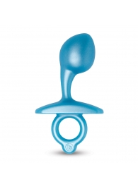 Голубая анальная пробка для массажа простаты Bulb Silicone Prostate Plug - 10,7 см. - b-Vibe - в Ростове-на-Дону купить с доставкой